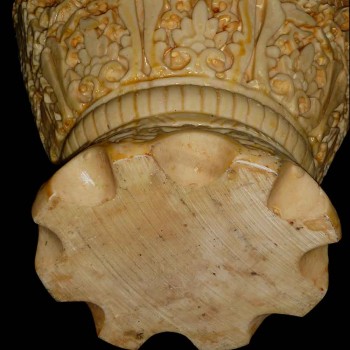 Vase ivoirine sculpté art asiatique Chine XX siècle