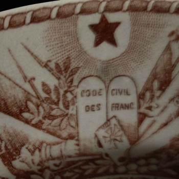 Piatto decorativo battaglia di Napoleone Maastricht azienda ceramica