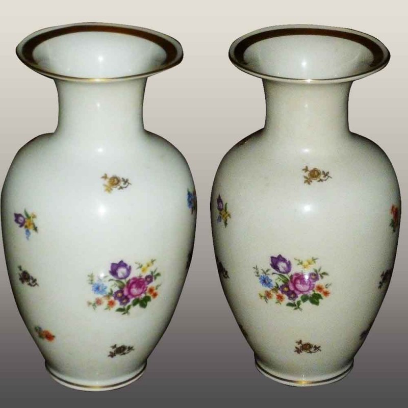 pair of german democratic republic porcelain vase