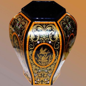 Vaso in ceramica con decoro esclusivo Italia