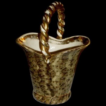 Belgian earthenware basket vase