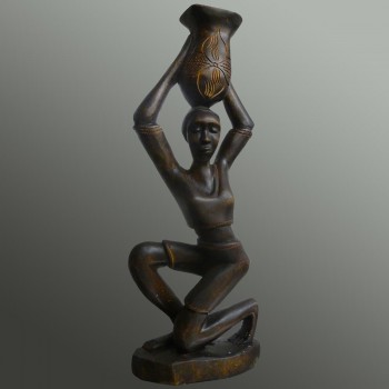Arte tribal portador de agua de Senegal 1960-1970