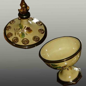 Vintage orientalistische Stil bedeckt Vase Becquet Quaregnon
