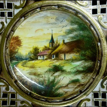 Belgian Art Deco earthenware decorative plate