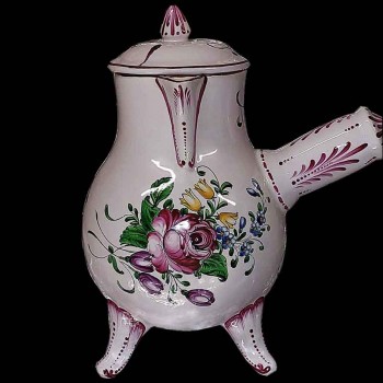 Clamecy earthenware chocolate maker 19th century