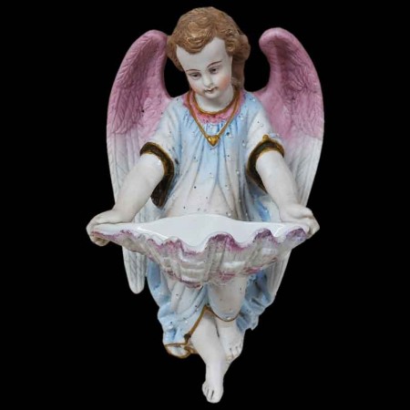Antiguo ángel de pila de galleta alemana del siglo XIX.
