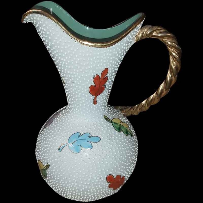 Caraffa, brocca in ceramica serafino Volpi Deruta 1940/1950