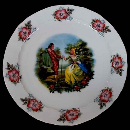 Assiette à gâteau en porcelaine de Hollande Vintage