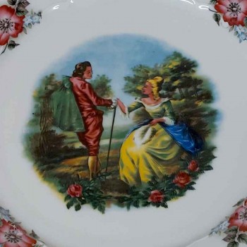Assiette à gâteau en porcelaine de Hollande Vintage