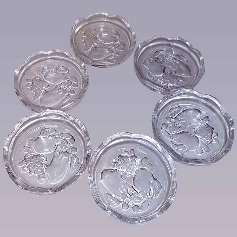 6 crystal bowls from Val Saint Lambert